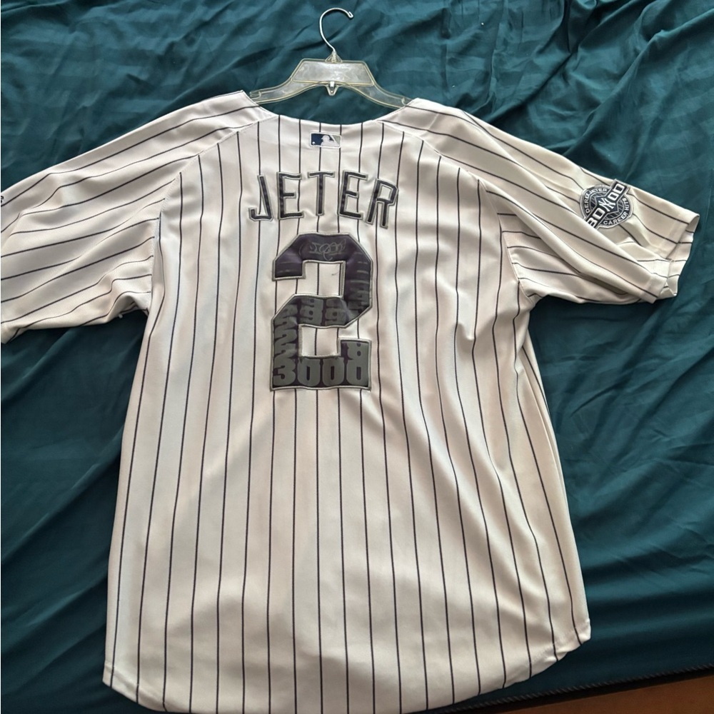 Authentic Limited Edition Derek Jeter Jersey with Jeter 30000 Career Hits Patch